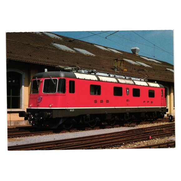 Swiss Federal Railway SBB Re 6/6 11674 Murgenthal Postcard Train Locomotive 1984 - Picture 1 of 2